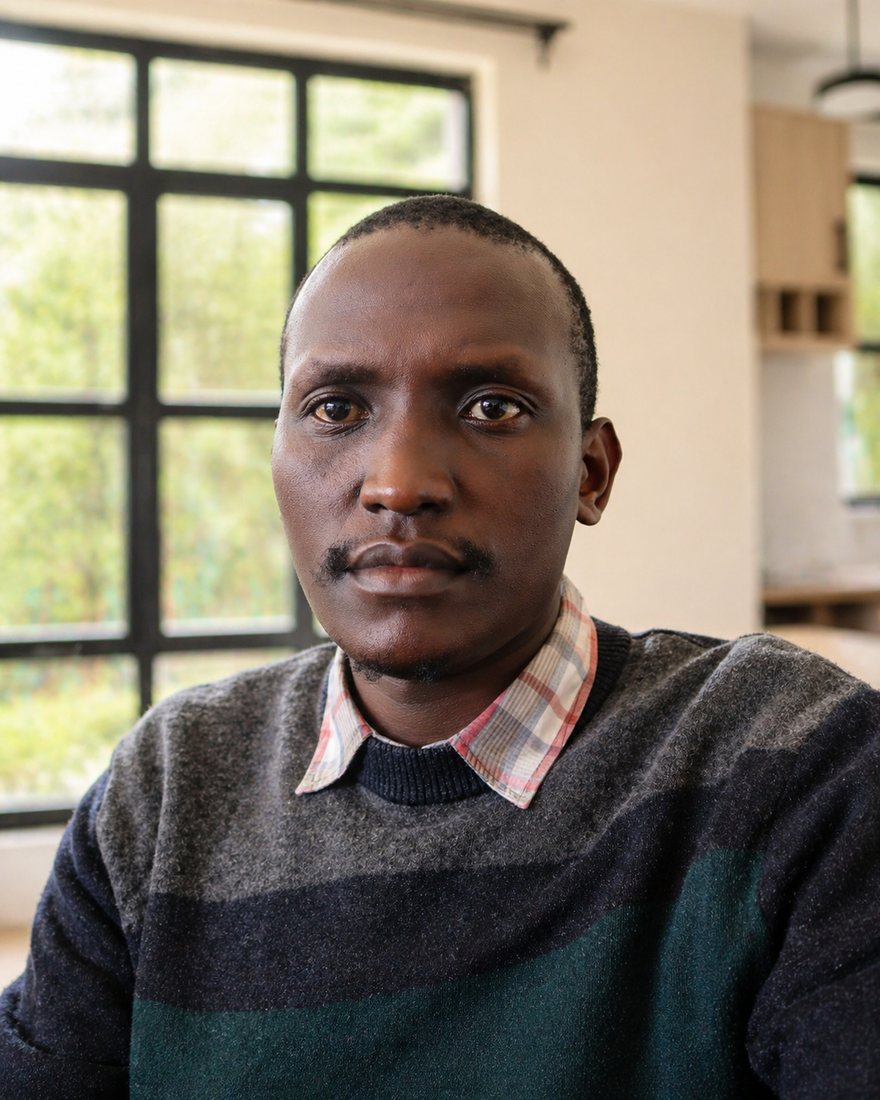 Miano Muthii, construction finance educator, photographed indoors by a window